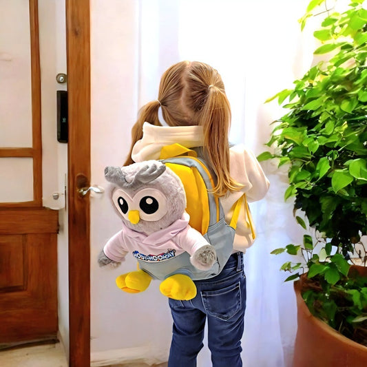 Gray Owl Mini Backpack