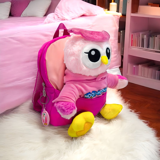 Pink Owl Mini Backpack